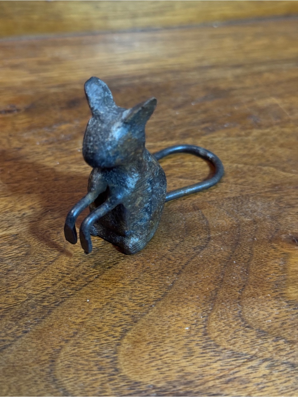 Metal Mouse Figurine Hanging Decor Paperweight
